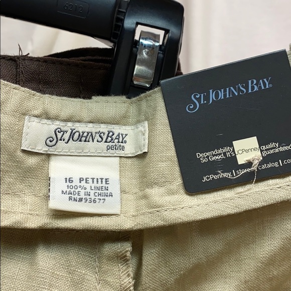 NWT - 2 pairs 16P St John’s Bay linen Capri - Picture 5 of 6